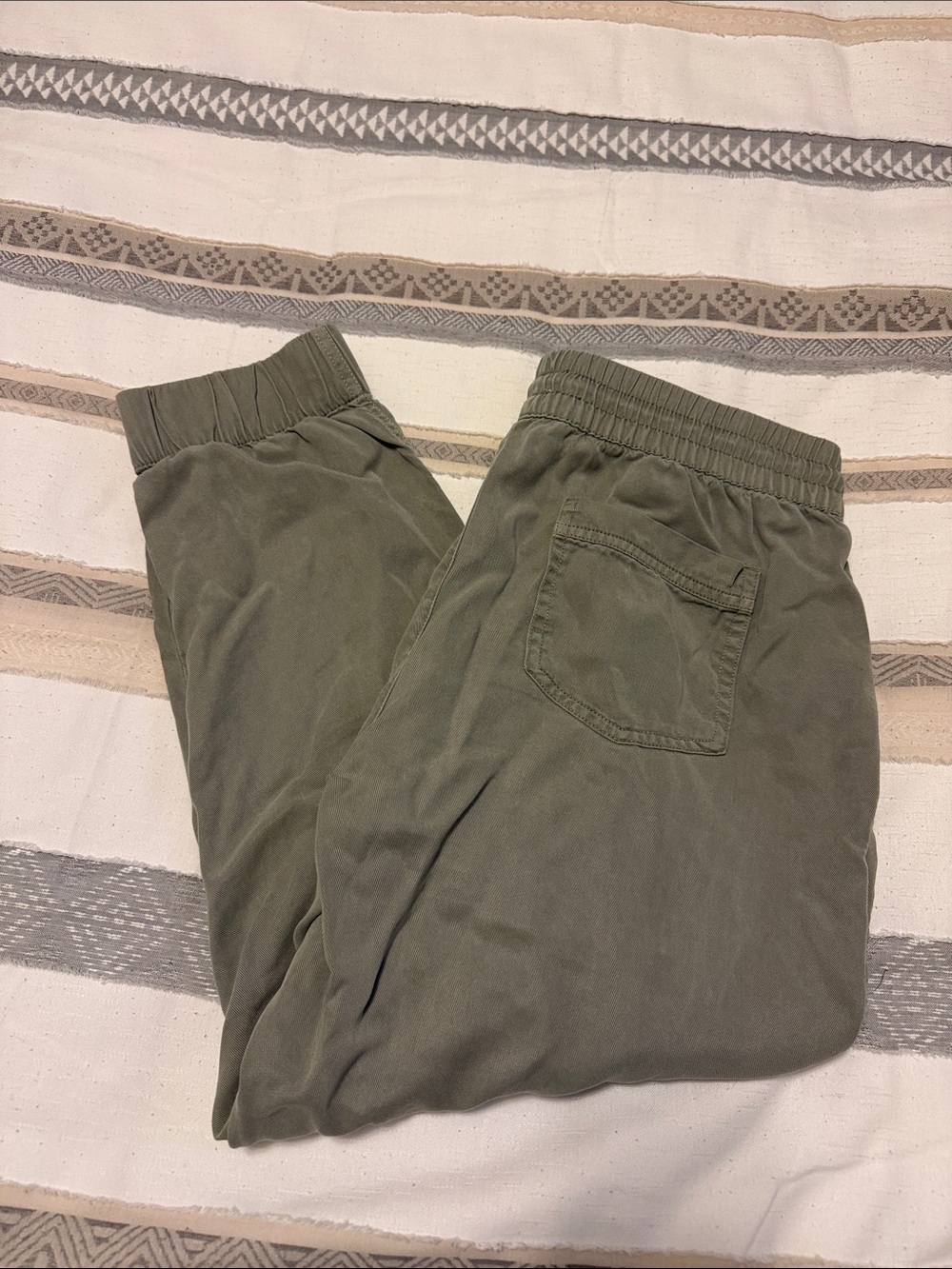 Olive Green Drawstring Pants